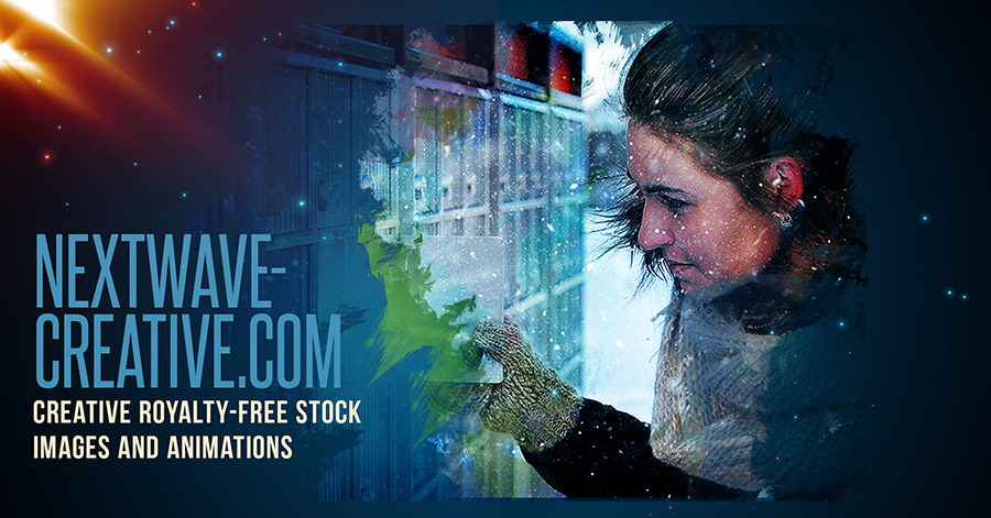 Woman checking Mailbox Image